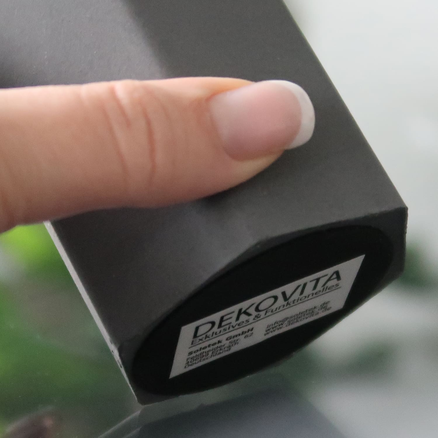 Dekovita, Teelichthalter rund Ø6 x 6/8,5/10 cm - 3er Set Steinoptik Dunkelgrau