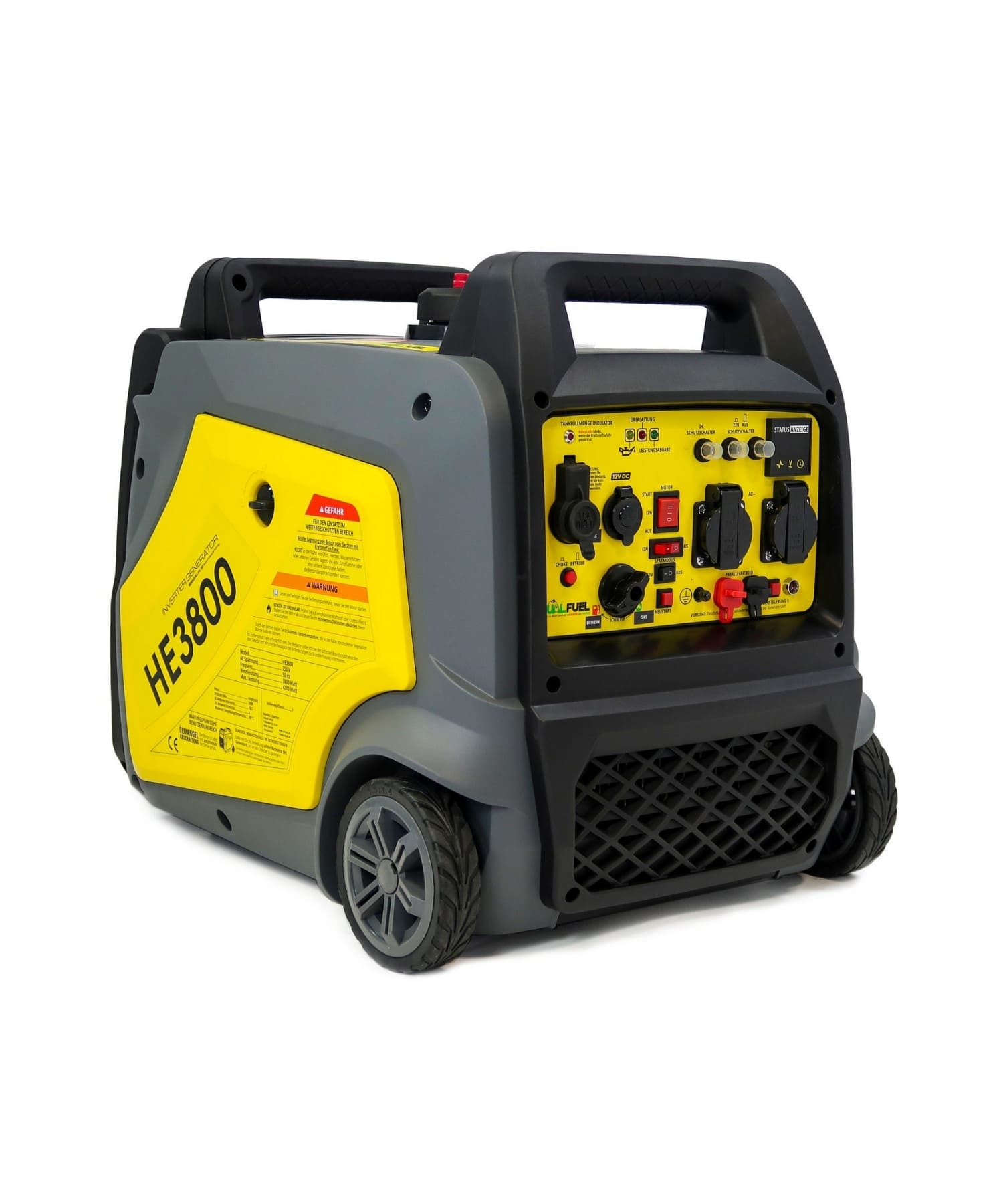 TONARO Inverter-Stromgenerator HE 3800–4150 W – mit Fernbedienung – Dual-Fuel (Benzin / Propangas)