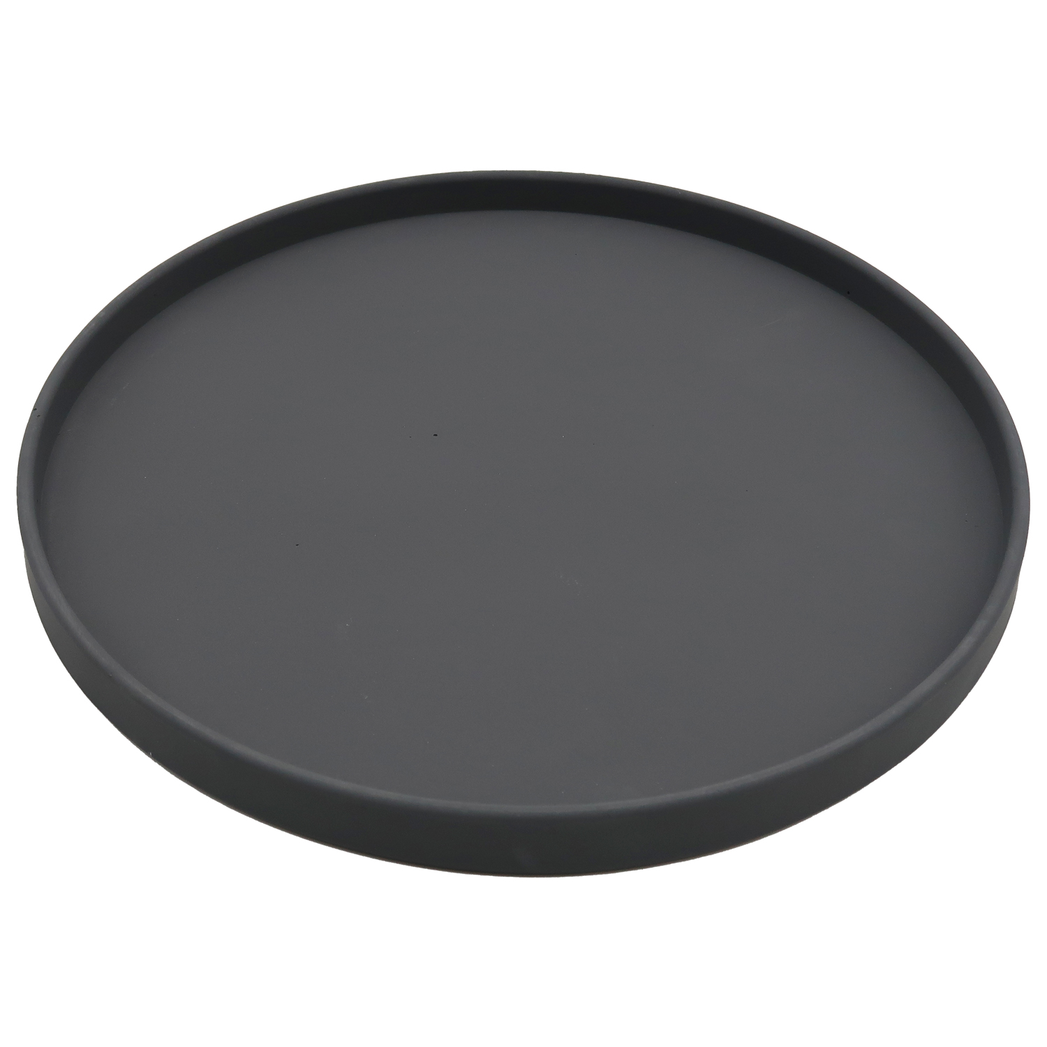 Dekovita, Dekotablett Kerzenteller rund Ø30x2 cm Steinoptik Dunkelgrau
