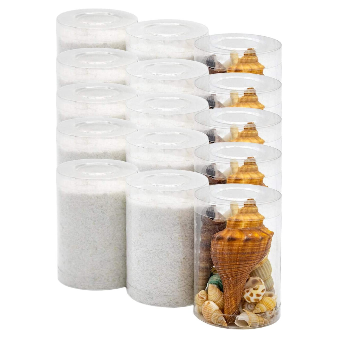 Dekovita, Dekosand-Set 3, 5er Pack, 2KG Weiß + 5x Muschelvariation