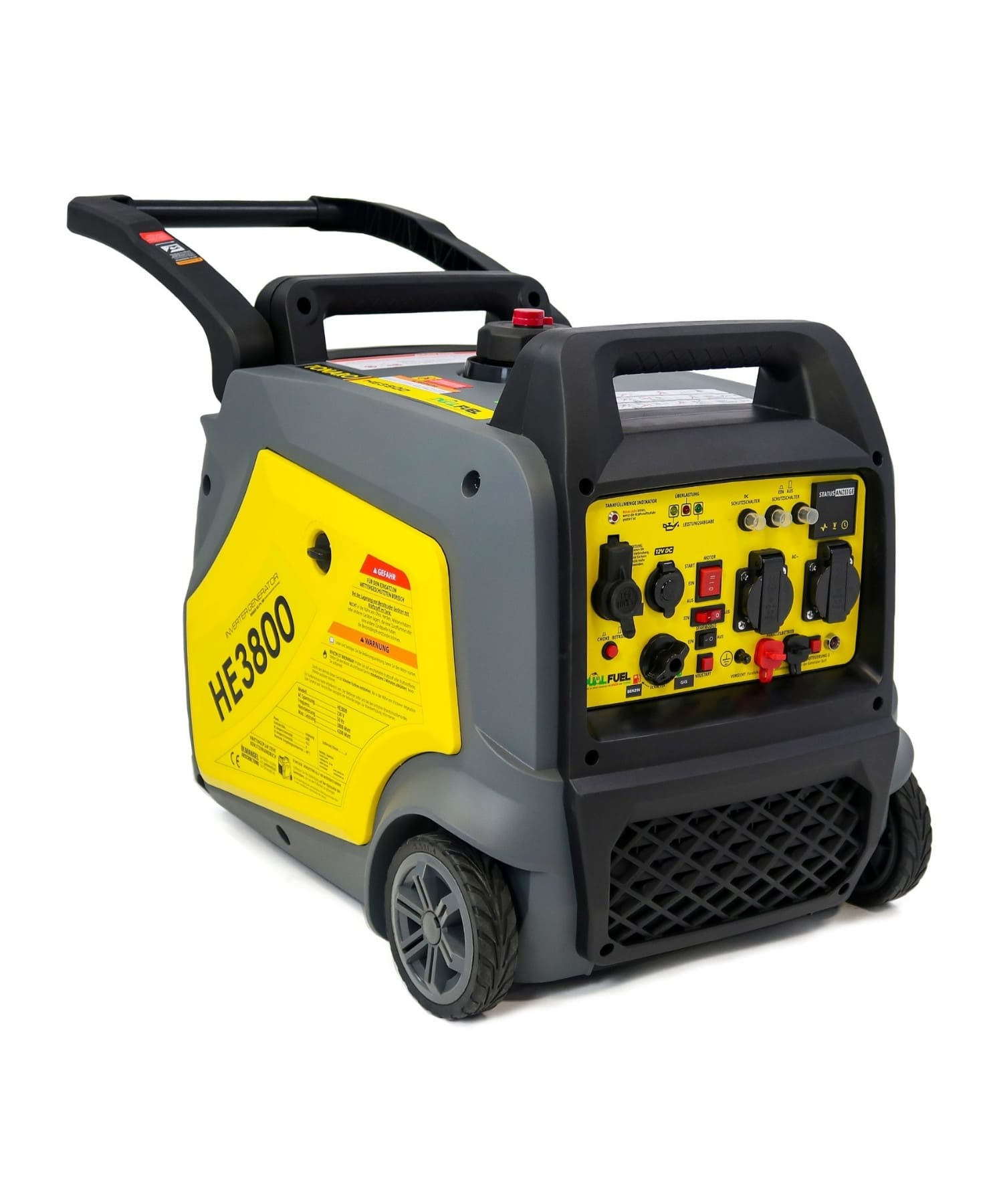 TONARO Inverter-Stromgenerator HE 3800–4150 W – mit Fernbedienung – Dual-Fuel (Benzin / Propangas)